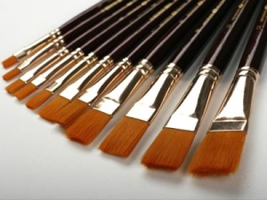 Кисть синтетика плоская №2 (6,5мм) "Декола"